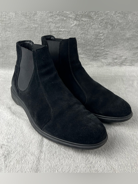 Amberjack Chelsea Boots Men\'s 10 M Black Suede Leather Ankle Stretch Comfort main image 7